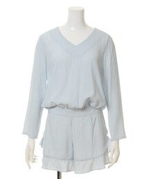 SNIDEL | Vネックブラウジングロンパース(ワンピース/ドレス)