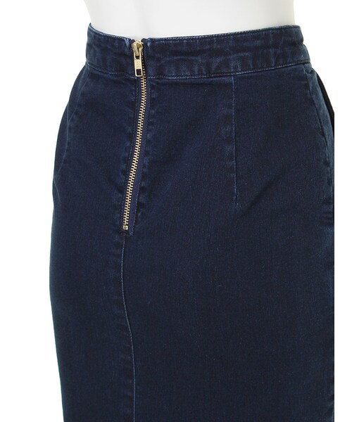 LAGUNAMOON（ラグナムーン）の「【CASUAL】カットオフデニムミモレスカート（スカート・レディース・ブルー/インディゴ・S/M）」の9枚目の写真