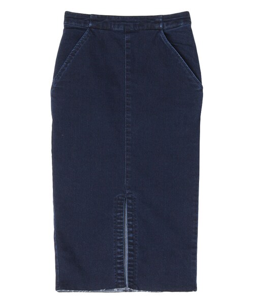 LAGUNAMOON（ラグナムーン）の「【CASUAL】カットオフデニムミモレスカート（スカート・レディース・ブルー/インディゴ・S/M）」の11枚目の写真