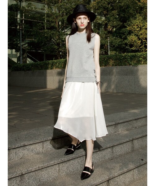 MURUA（ムルーア）の「【MODE】カッティングLOWサンダル（シューズ・レディース・ホワイト/ブラック/ゴールド）」の10枚目の写真
