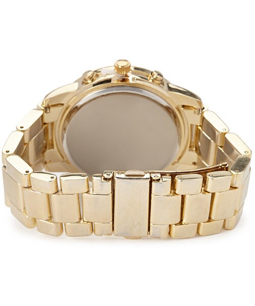 FOREVER 21(フォーエバー トゥエンティーワン)の「FOREVER 21 Menswear-Inspired Chronograph Watch(アナログ腕時計・レディース・Gold・One size)」の5枚目の写真