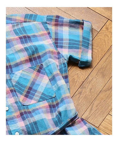 HOLIDAY(ホリデイ)の「CHECK LONG ONE-PI(ワンピース/ドレス・レディース・ORANGE/BLUE・ONE SIZE)」の6枚目の写真