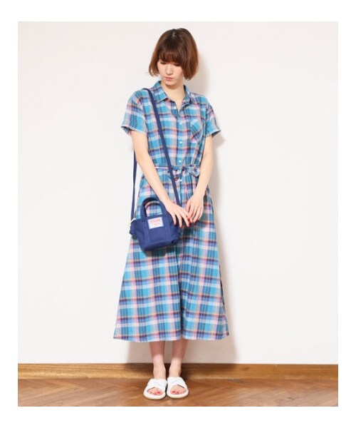 HOLIDAY(ホリデイ)の「CHECK LONG ONE-PI(ワンピース/ドレス・レディース・ORANGE/BLUE・ONE SIZE)」の11枚目の写真