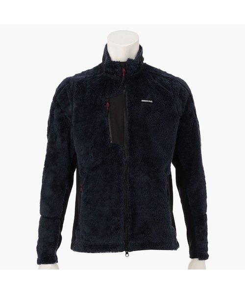 BRIEFING メンズジャケット フリース ホワイト/ブラック サイズ：S BRIEFING GOLF ブリーフィング BRG213M41 ボアフリース