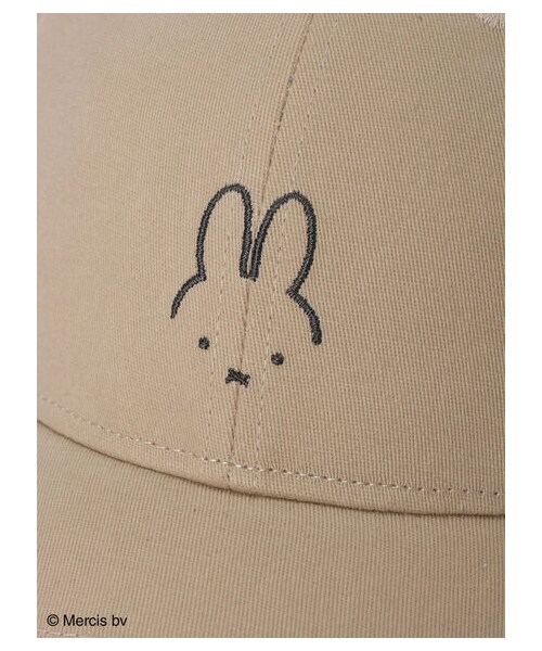 Green　Parks（グリーンパークス）の「miffy/ツイル刺繍キャップ（帽子・ブラック/ベージュ/オレンジ/ネイビー・F）」の5枚目の写真