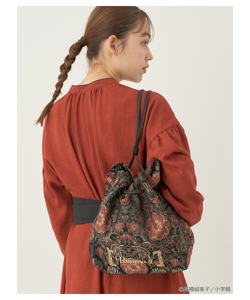 らんま1/2 earth music&ecology チャイナ柄巾着バッグ earth music&ecology（アースミュージックアンドエコロジー）の