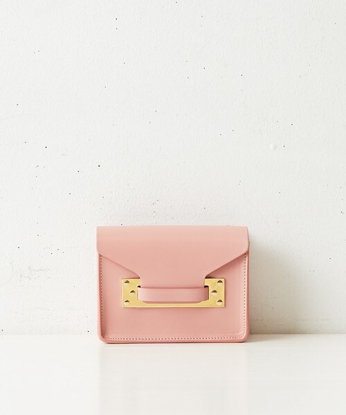 Sophie Hulme（ソフィーヒュルム）の「SOPHIE  HULME ナノエンベロープショルダーバック（ショルダーバッグ・レディース・ブラック/ライトピンク/エンジ・FREE）」の2枚目の写真
