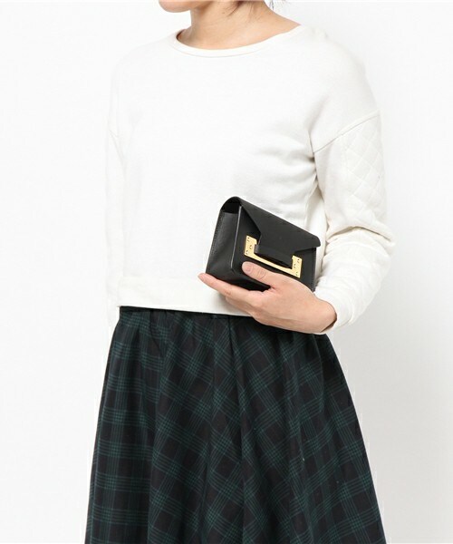 Sophie Hulme（ソフィーヒュルム）の「SOPHIE  HULME ナノエンベロープショルダーバック（ショルダーバッグ・レディース・ブラック/ライトピンク/エンジ・FREE）」の17枚目の写真