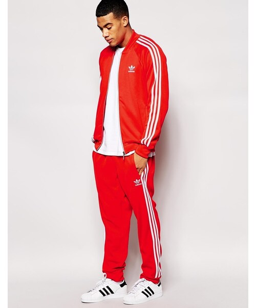 adidas（アディダス）の「Adidas Originals Cuffed Track Pants（その他パンツ・メンズ・red・S/L/M/XL/XS）」の4枚目の写真