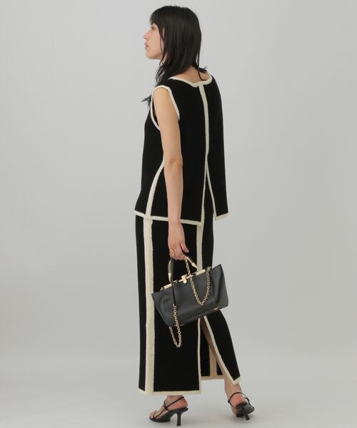 Chaos(カオス)の「コココットンノースリーブニット(トップス・オフホワイト05/ブラック09・FREE)」の9枚目の写真