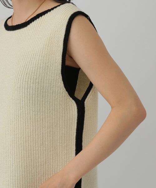 Chaos(カオス)の「コココットンノースリーブニット(トップス・オフホワイト05/ブラック09・FREE)」の16枚目の写真