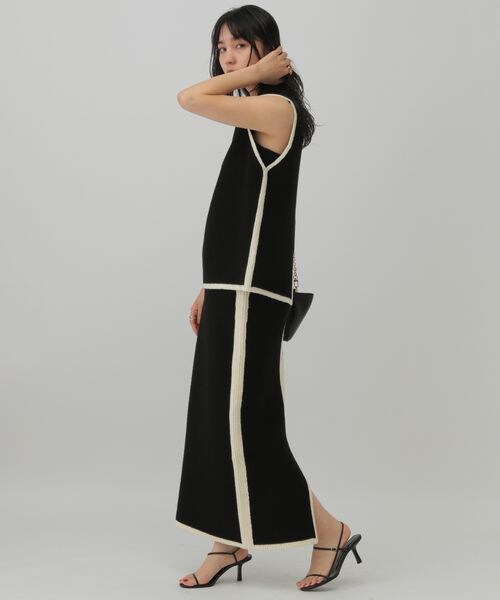 Chaos(カオス)の「コココットンノースリーブニット(トップス・オフホワイト05/ブラック09・FREE)」の8枚目の写真