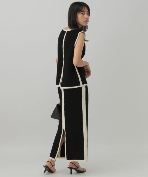 Chaos(カオス)の「コココットンノースリーブニット(トップス・オフホワイト05/ブラック09・FREE)」の7枚目の写真