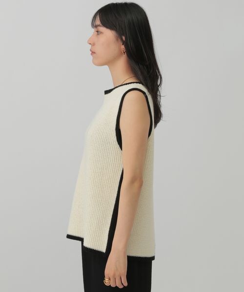 Chaos(カオス)の「コココットンノースリーブニット(トップス・オフホワイト05/ブラック09・FREE)」の13枚目の写真