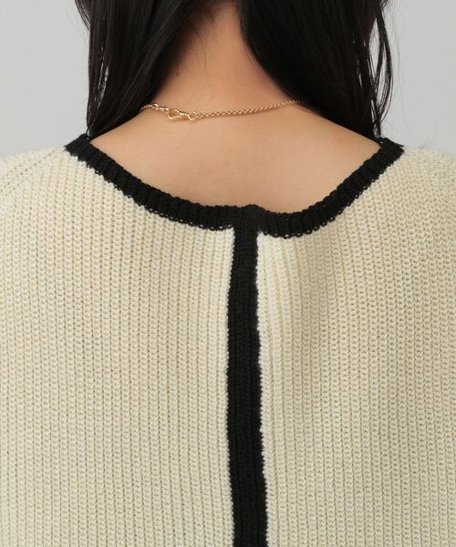 Chaos(カオス)の「コココットンノースリーブニット(トップス・オフホワイト05/ブラック09・FREE)」の19枚目の写真