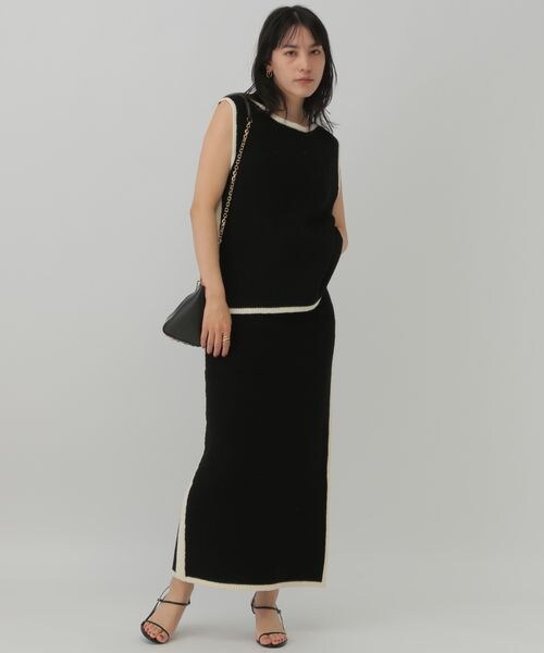 Chaos(カオス)の「コココットンノースリーブニット(トップス・オフホワイト05/ブラック09・FREE)」の6枚目の写真