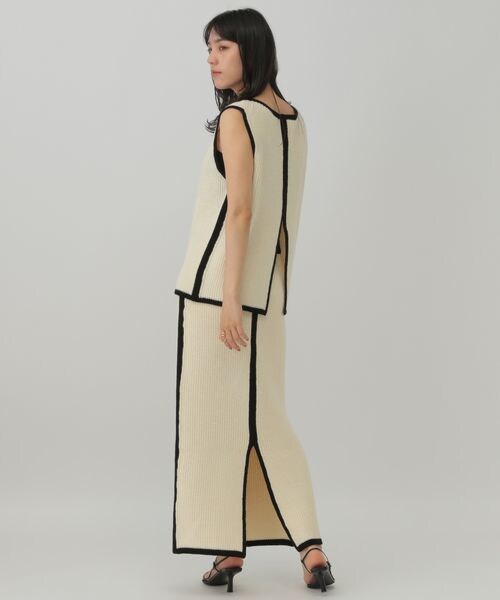 Chaos（カオス）の「コココットンニットスカート（スカート・オフホワイト05/ブラック09・FREE）」の7枚目の写真