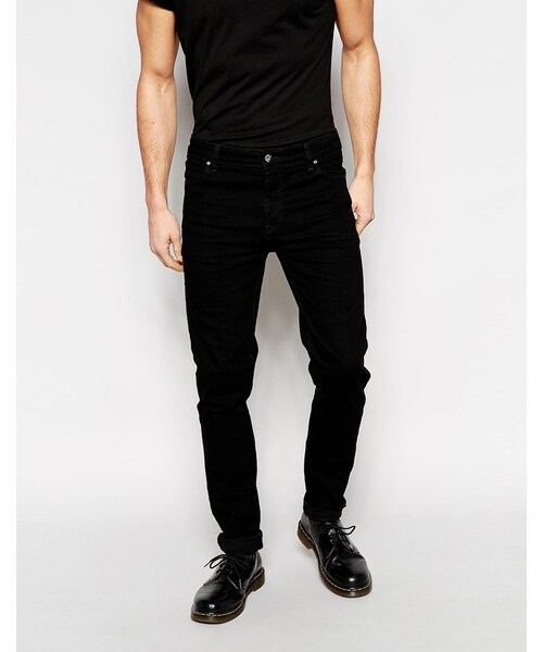 asos(エイソス)の「ASOS Skinny Jeans In Black(デニムパンツ・メンズ・black・W31 L34/W29 L30/W36 L32/W34 L34/W36 L34/W29 L32/W38 L32/W40 L32/W30 L30)」の1枚目の写真