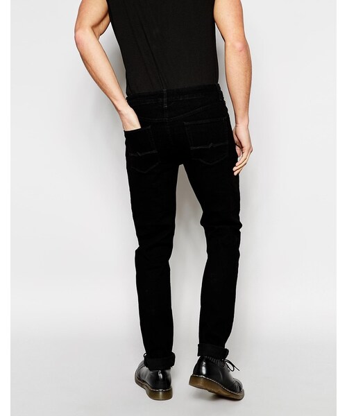 asos(エイソス)の「ASOS Skinny Jeans In Black(デニムパンツ・メンズ・black・W31 L34/W29 L30/W36 L32/W34 L34/W36 L34/W29 L32/W38 L32/W40 L32/W30 L30)」の4枚目の写真