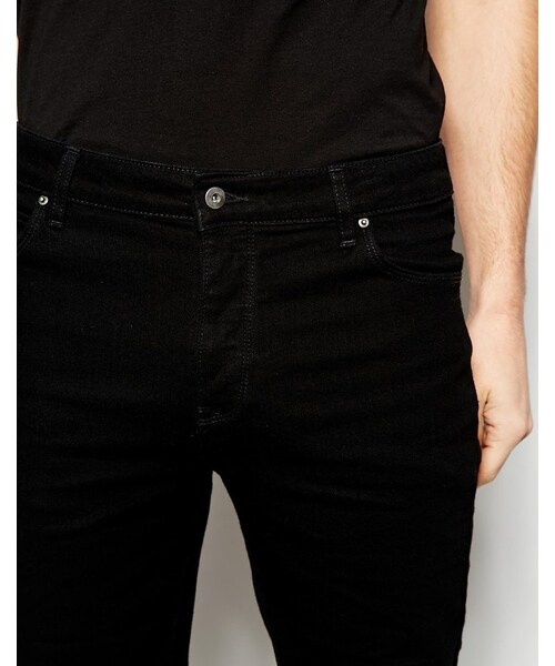 asos(エイソス)の「ASOS Skinny Jeans In Black(デニムパンツ・メンズ・black・W31 L34/W29 L30/W36 L32/W34 L34/W36 L34/W29 L32/W38 L32/W40 L32/W30 L30)」の2枚目の写真