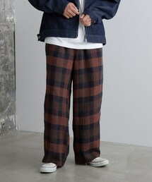CIAOPANIC TYPY | 【SOUNDS GOOOOD】ウールガーゼチェックワイドイージーパンツ(パンツ)