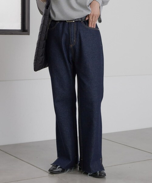 CIAOPANIC TYPY（チャオパニックティピー）の「【Niiiims / ニームス】カットオフフレアデニムパンツ（デニムパンツ・レディース・スカイブルー/ネイビー・M/L）」の2枚目の写真