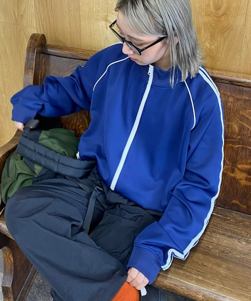 CIAOPANIC TYPY(チャオパニックティピー)の「【SOUNDS GOOOOD】トラックジャケット(ジャケット/アウター・レディース・ネイビー/ボルドー・ONE)」の1枚目の写真