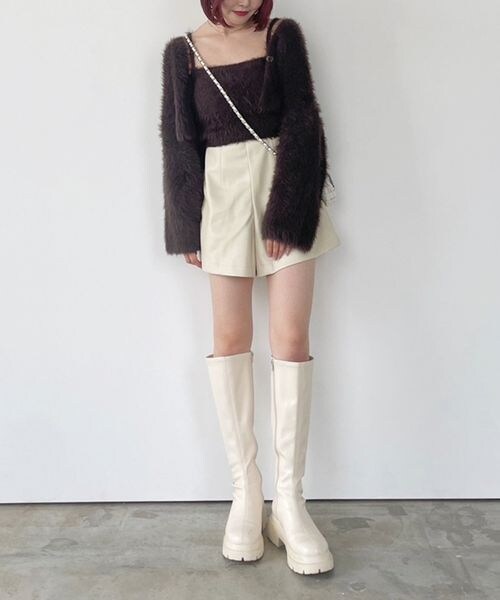 Heather（ヘザー）の「フェイクレザーショートパンツ（）」 - WEAR