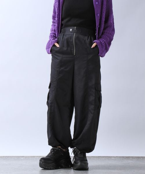 ジーナシス　ハイウエストフロントZIPカーゴパンツ JEANASIS（ジーナシス）の「ハイウエストフロントZIPカーゴ