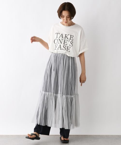 LEPSIM（レプシィム）の「チュール2WAYレイヤースカート（スカート・レディース・ブラック09/グレー12/ブラウン58・FREE SIZE）」の14枚目の写真