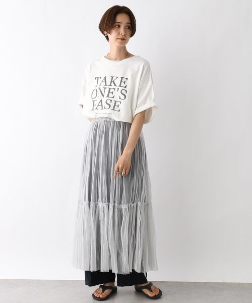 LEPSIM（レプシィム）の「チュール2WAYレイヤースカート（スカート・レディース・ブラック09/グレー12/ブラウン58・FREE SIZE）」の18枚目の写真