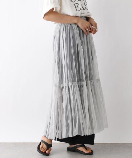 LEPSIM（レプシィム）の「チュール2WAYレイヤースカート（スカート・レディース・ブラック09/グレー12/ブラウン58・FREE SIZE）」の20枚目の写真