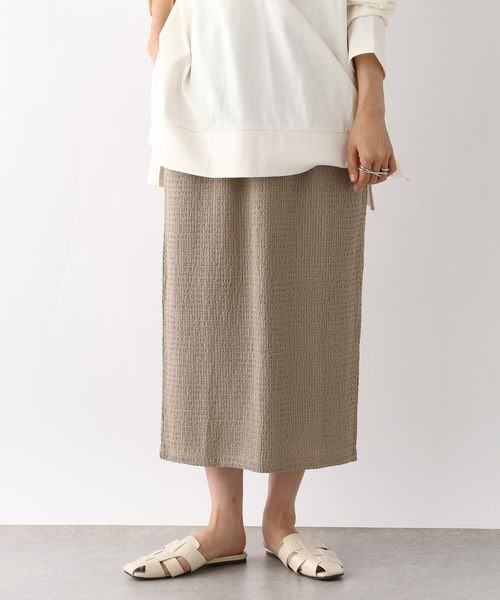 LEPSIM（レプシィム）の「シャーリングジャガードスカート（スカート・ブラック09/チャコール18/ベージュ52・FREE SIZE/FREE TALL）」の19枚目の写真