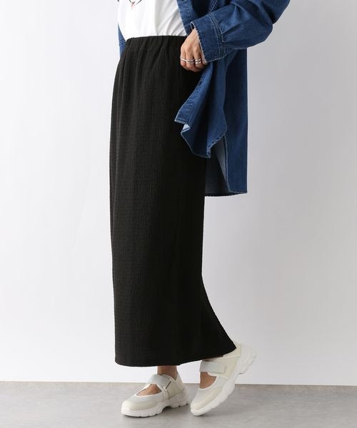 LEPSIM（レプシィム）の「シャーリングジャガードスカート（スカート・ブラック09/チャコール18/ベージュ52・FREE SIZE/FREE TALL）」の9枚目の写真