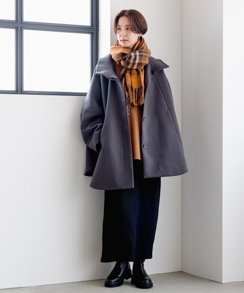 LEPSIM（レプシィム）の「シャーリングジャガードスカート（スカート・ブラック09/チャコール18/ベージュ52・FREE SIZE/FREE TALL）」の3枚目の写真