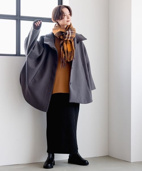 LEPSIM（レプシィム）の「シャーリングジャガードスカート（スカート・ブラック09/チャコール18/ベージュ52・FREE SIZE/FREE TALL）」の6枚目の写真