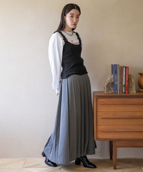 LOWRYS FARM（ローリーズファーム）の「ランジェリープリプリキャミ（その他・オフ05/ブラック09/ピンク22・F）」の8枚目の写真