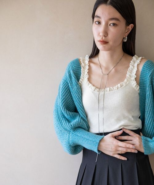 LOWRYS FARM（ローリーズファーム）の「ランジェリープリプリキャミ（その他・オフ05/ブラック09/ピンク22・F）」の3枚目の写真