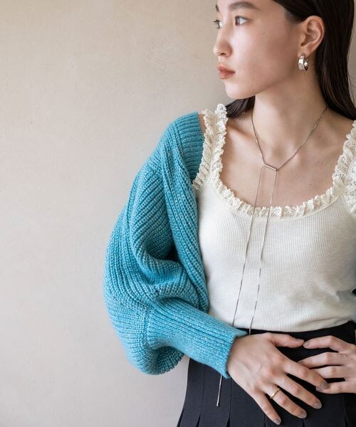 LOWRYS FARM（ローリーズファーム）の「ランジェリープリプリキャミ（その他・オフ05/ブラック09/ピンク22・F）」の4枚目の写真