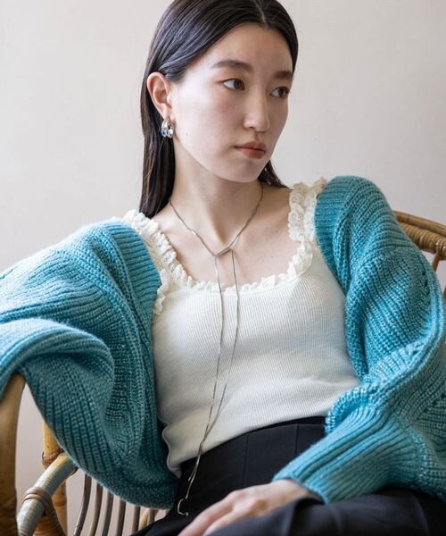 LOWRYS FARM（ローリーズファーム）の「ランジェリープリプリキャミ（その他・オフ05/ブラック09/ピンク22・F）」の5枚目の写真