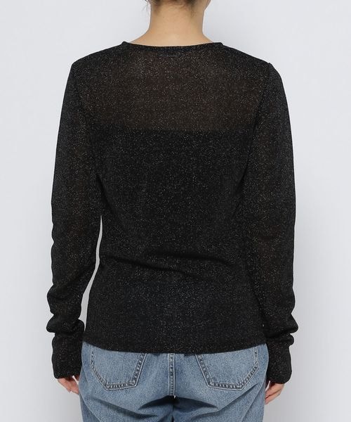 LOWRYS FARM（ローリーズファーム）の「ラメクルーロングスリーブ（トップス・アイボリー08/ブラック09/シルバー12/ブルー85・FREE）」の13枚目の写真