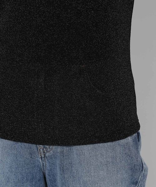 LOWRYS FARM（ローリーズファーム）の「ラメクルーロングスリーブ（トップス・アイボリー08/ブラック09/シルバー12/ブルー85・FREE）」の16枚目の写真