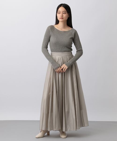 A part by（アパートバイ）の「シアーボリュームスカート/WEB新色予約受付中（スカート・ナチュラル 08/ブラック 09/NEW ライトベージュ 52/NEW パープル 92・F/フリーサイズ）」の15枚目の写真