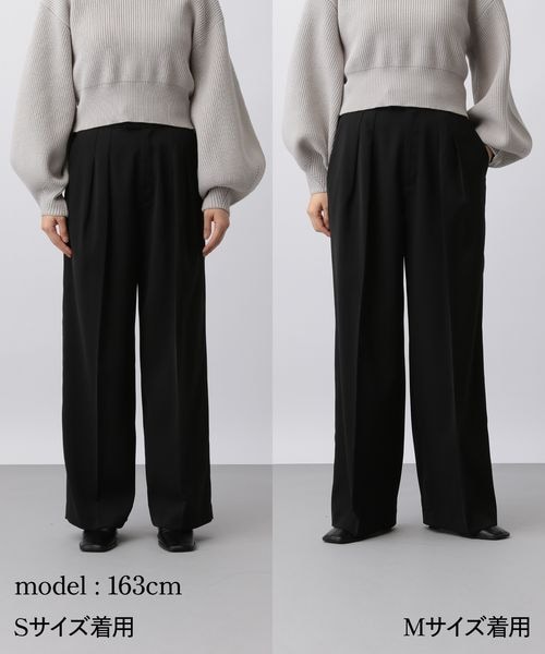 A part by(アパートバイ)の「インタックストレートパンツ/WEB先行予約(パンツ・レディース・ブラック 09/ベージュ 53・S/M)」の3枚目の写真