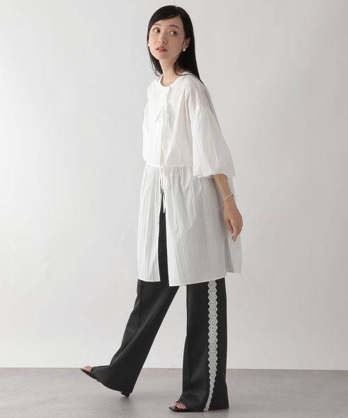 LOWRYS FARM（ローリーズファーム）の「サイドラインＺＩＰパンツ（パンツ・アイボリー08/ブラック09・FREE）」の12枚目の写真