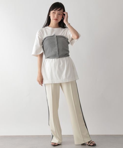 LOWRYS FARM（ローリーズファーム）の「サイドラインＺＩＰパンツ（パンツ・アイボリー08/ブラック09・FREE）」の9枚目の写真