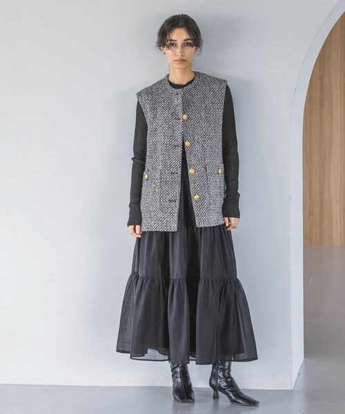 A part by（アパートバイ）の「シアーティアードスカート/WEB先行予約（スカート・ブラック 09/ライトグレー 12・FREE）」の11枚目の写真