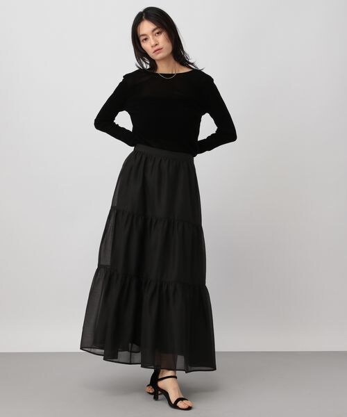 A part by（アパートバイ）の「シアーティアードスカート/WEB先行予約（スカート・ブラック 09/ライトグレー 12・FREE）」の15枚目の写真