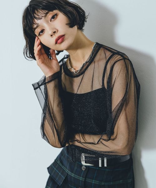 PAGEBOY（ページボーイ）の「ラメチュールアシメメローTOPS