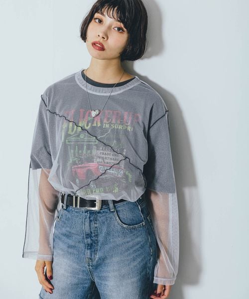 PAGEBOY(ページボーイ)の「ラメチュールアシメメローTOPS(トップス・ブラック09/グレージュ12/ブラウン58・F)」の12枚目の写真